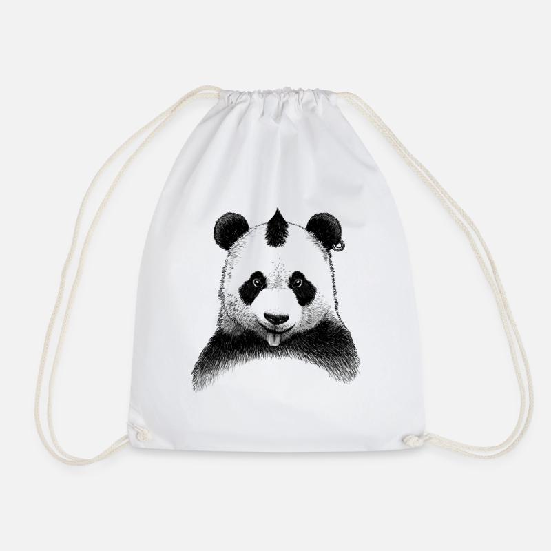Punk Panda - Turnbeutel - Weiß