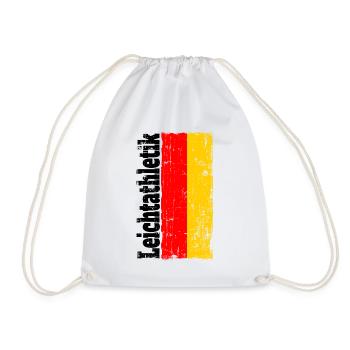 Leichtathletik Flagge Fahne Deutschland - Turnbeutel - Weiß - Vorne