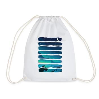 Aurora Borealis Northern Lights Alaska Night Sky - Drawstring Bag - white - Front