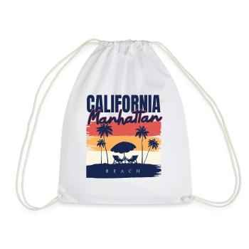 Manhattan Beach Kalifornien Urlaub Ocean Palm - Turnbeutel - Weiß - Vorne