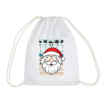 Noël en juillet Père Noël Lunettes de soleil Palm - Sac de sport léger - blanc - Devant