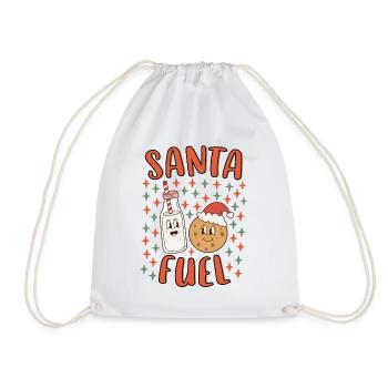Père Noël Fuel Festive Funny Christmas Milk et - Sac de sport léger - blanc - Devant