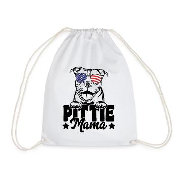 Pittie Mama USA Flag Patriotic Pitbull Dog Lover - Sac de sport léger - blanc - Devant