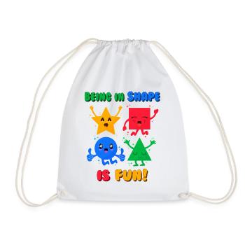 Formes amusantes (Kawaii) - Sac de sport léger - blanc - Devant
