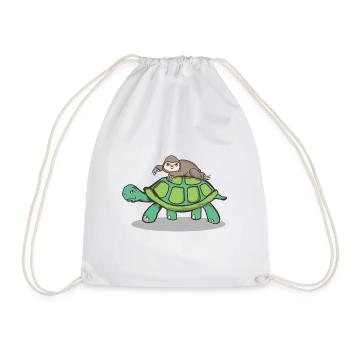 T-shirt de course paresseux - Sac de sport léger - blanc - Devant