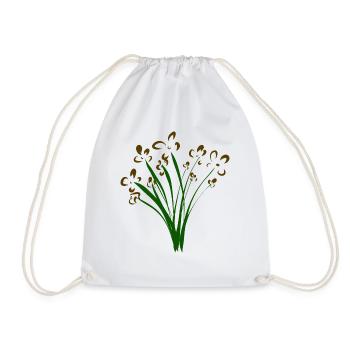 bunch of flowers - Drawstring Bag - white - Front