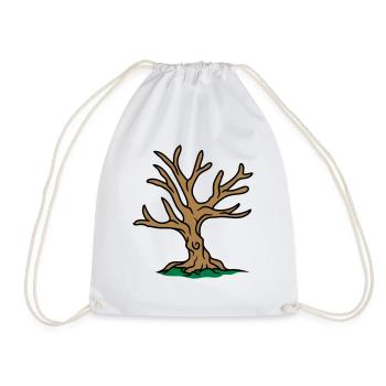 arbre d'automne hiver bonsaï sans feuilles - Sac de sport léger - blanc - Devant