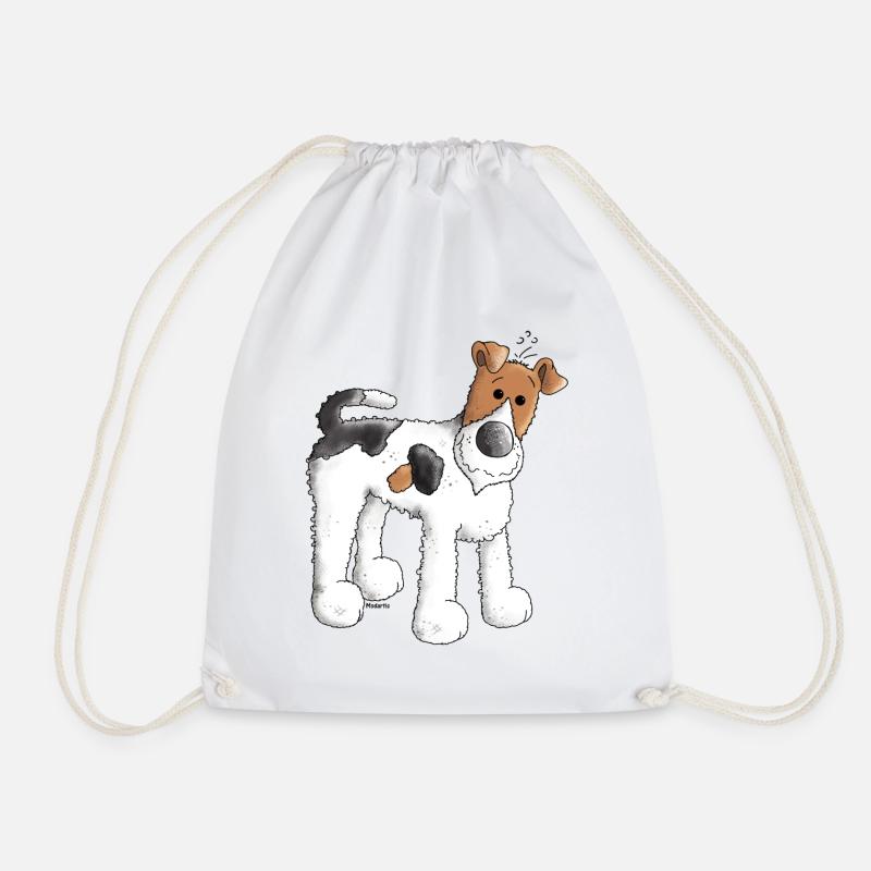 Foxterrier - Fox Terrier - Hund - Turnbeutel - Weiß