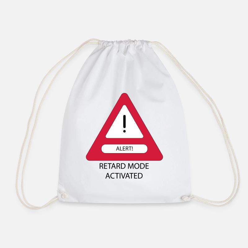 Retard Mode Activated! - Drawstring Bag - white