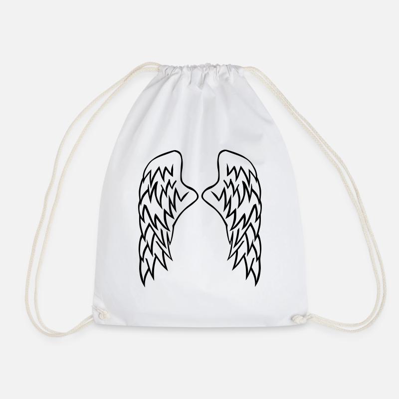 Angel Wings - Drawstring Bag - white