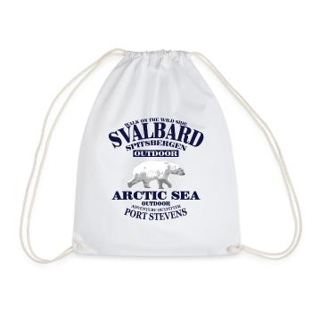 Spitsbergen - Svalbard - Spitzbergen - Polar Bear - Turnbeutel - Weiß - Vorne