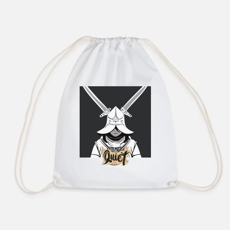 Quiet - Drawstring Bag - white