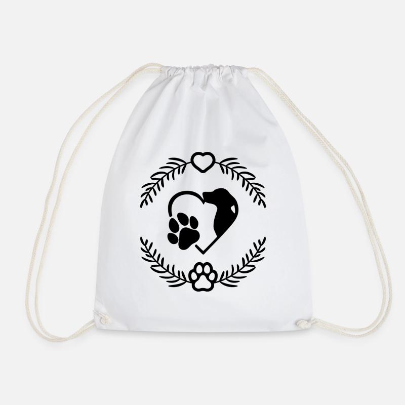 Lovedogs - Drawstring Bag - white