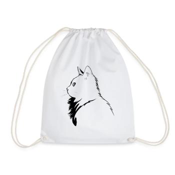 Chat, Motif De Chat - Sac de sport léger - blanc - Devant
