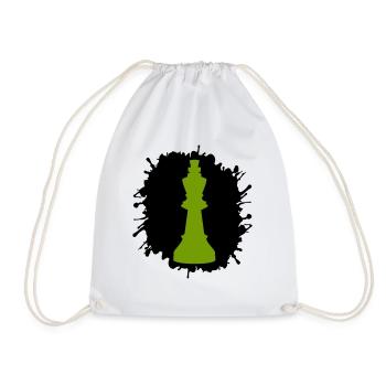 Splatter Chess King - Drawstring Bag - white - Front