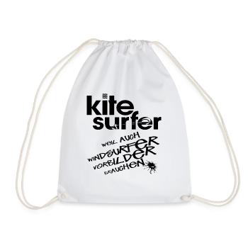 Kitesurfeur vs véliplanchiste - Sac de sport léger - blanc - Devant