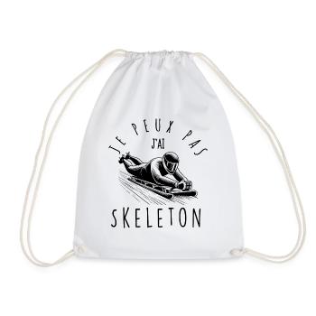 I can't, I have Skeleton - Drawstring Bag - white - Front
