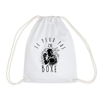 I can't, I boxed. - Drawstring Bag - white - Front