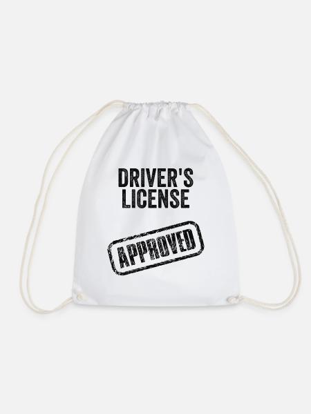 Lustiges Führerschein Fahrausweis Geschenk - Turnbeutel - Weiß