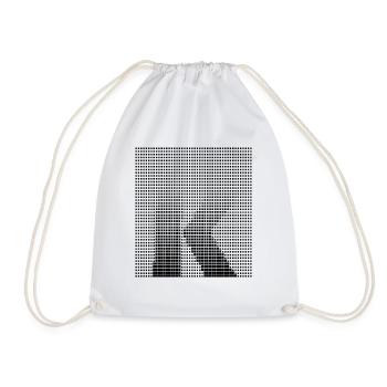 Letter K, name, the letter K - Drawstring Bag - white - Front