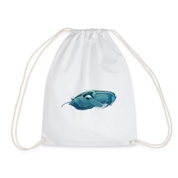 Majestic Manta Ray II : Underwater Grace - Drawstring Bag - white - Front