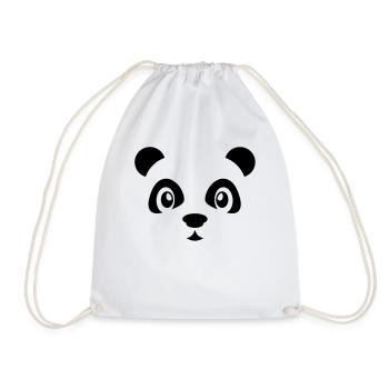 Cute panda bear - Panda bear - Zoo animal - China - Drawstring Bag - white - Front