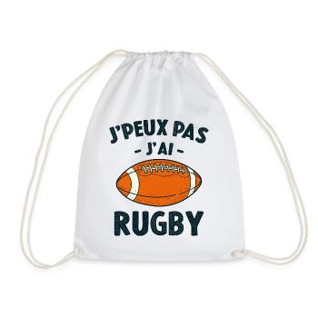 Je Peux Pas J'ai Rugby - Sac de sport léger - blanc - Devant