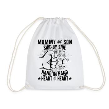Mommy and son heart to heart - Turnbeutel - Weiß - Vorne