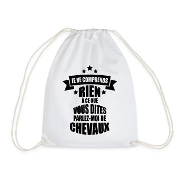parlez-moi de chevaux - Sac de sport léger - blanc - Devant