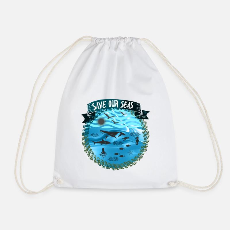 Mather Nature 🐢 - Drawstring Bag - white