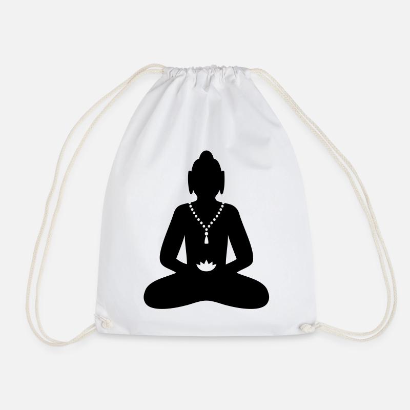Buddha Meditation Buddhismus Statue meditation - Turnbeutel - Weiß