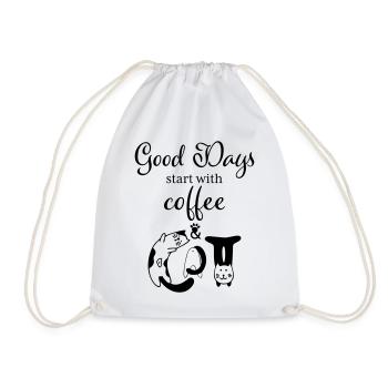 Cat lover - Drawstring Bag - white - Front