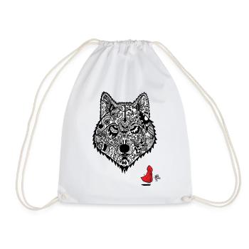 Red Riding Hood's Wolf - Drawstring Bag - white - Front