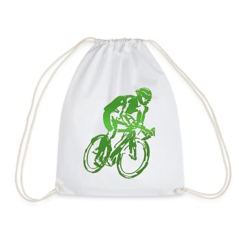 Radfahrer Radfahren BMX Fahrrad Sport Mountainbiken Hobby - Turnbeutel - Weiß - Vorne