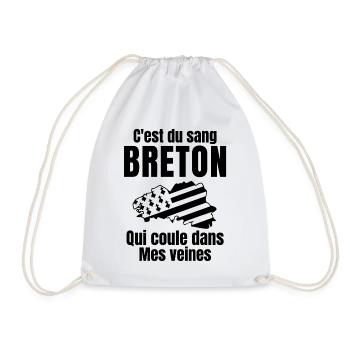 Bretagne, fierté Bretonne, j'aime la Bretagne - Sac de sport léger - blanc - Devant