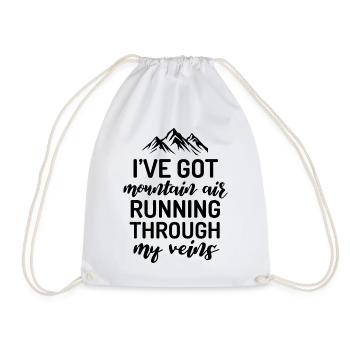 J’ai de l’air de montagne qui coule dans mes veines - Sac de sport léger - blanc - Devant