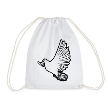 Colombe de la paix transparente - Sac de sport léger - blanc - Devant