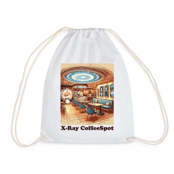 Cafe Radiology Medical Art Barista Manip Radio - Drawstring Bag - white - Front