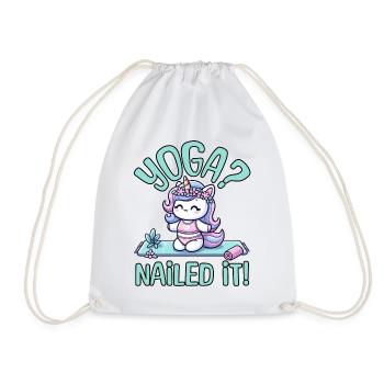 ADORABLE PLAISIR DE YOGA LICORNE : LE YOGA A RÉUSSI - Sac de sport léger - blanc - Devant