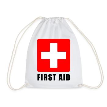 First Aid Medical Cross Sicherheitssymbol Vektor-Symbol - Turnbeutel - Weiß - Vorne