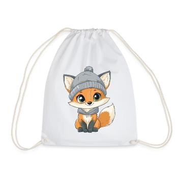 renard mignon mignon bébé enfants animal dessin animé - Sac de sport léger - blanc - Devant