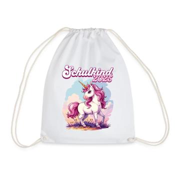 School Child 2025 Unicorn Enrollment School Student - Drawstring Bag - white - Front