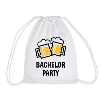Bachelor Party (Stag Night Bavarian Beer Mugs 2C) - Drawstring Bag - white - Front