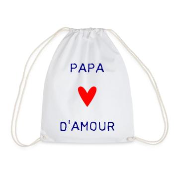 HAPPY FATHER'S DAY. DAD. FATHER'S DAY. FATHER - Drawstring Bag - white - Front