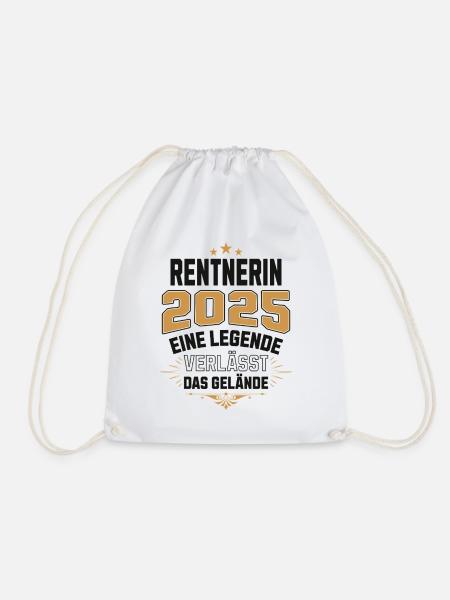 Rentnerin 2025 Rente Rentner Legende Ruhestand - Turnbeutel - Weiß
