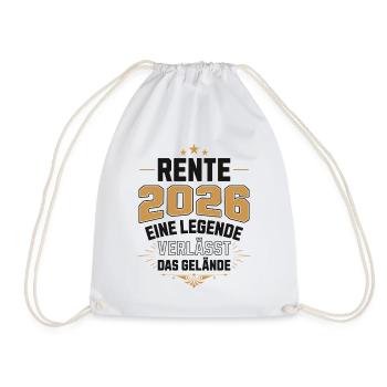 Pension 2026 Pensioner Pensioner Legend Retirement - Drawstring Bag - white - Front