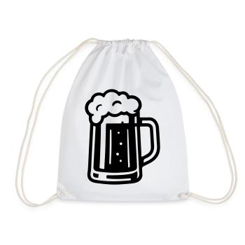 Tasse de bière symbole de bière - Sac de sport léger - blanc - Devant