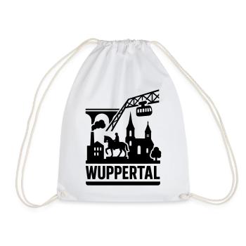 wuppertal silhouette - Turnbeutel - Weiß - Vorne