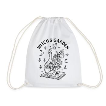 Spell Witch Book Garden - Drawstring Bag - white - Front