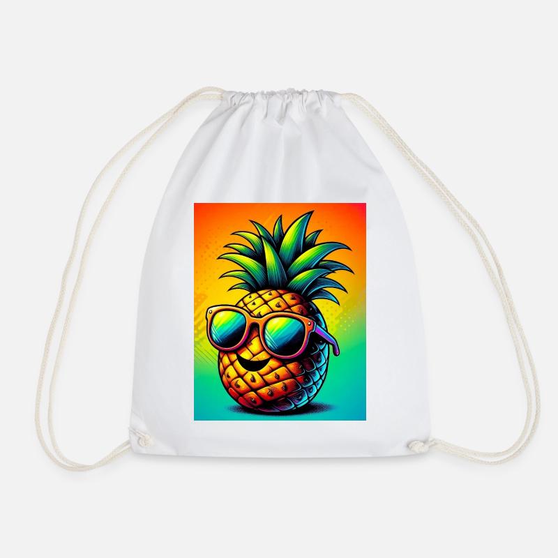 Ananas - Turnbeutel - Weiß